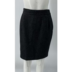 State of Claude Montana Heathered Gray Wool Blend Straight Skirt sz 46/12
